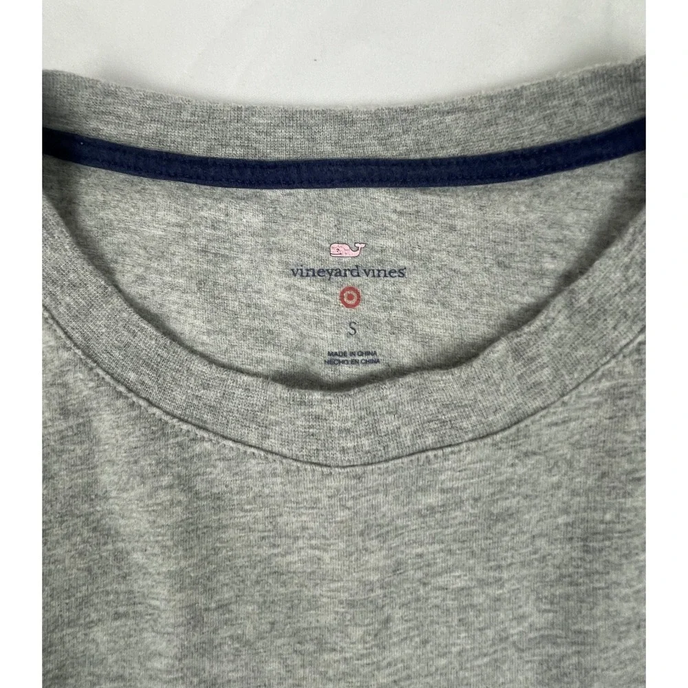 VINEYARD VINES X TSRGET GREY WHALE LINE GRAPHIC T SHIRT MENS SMALL 100% COTTON